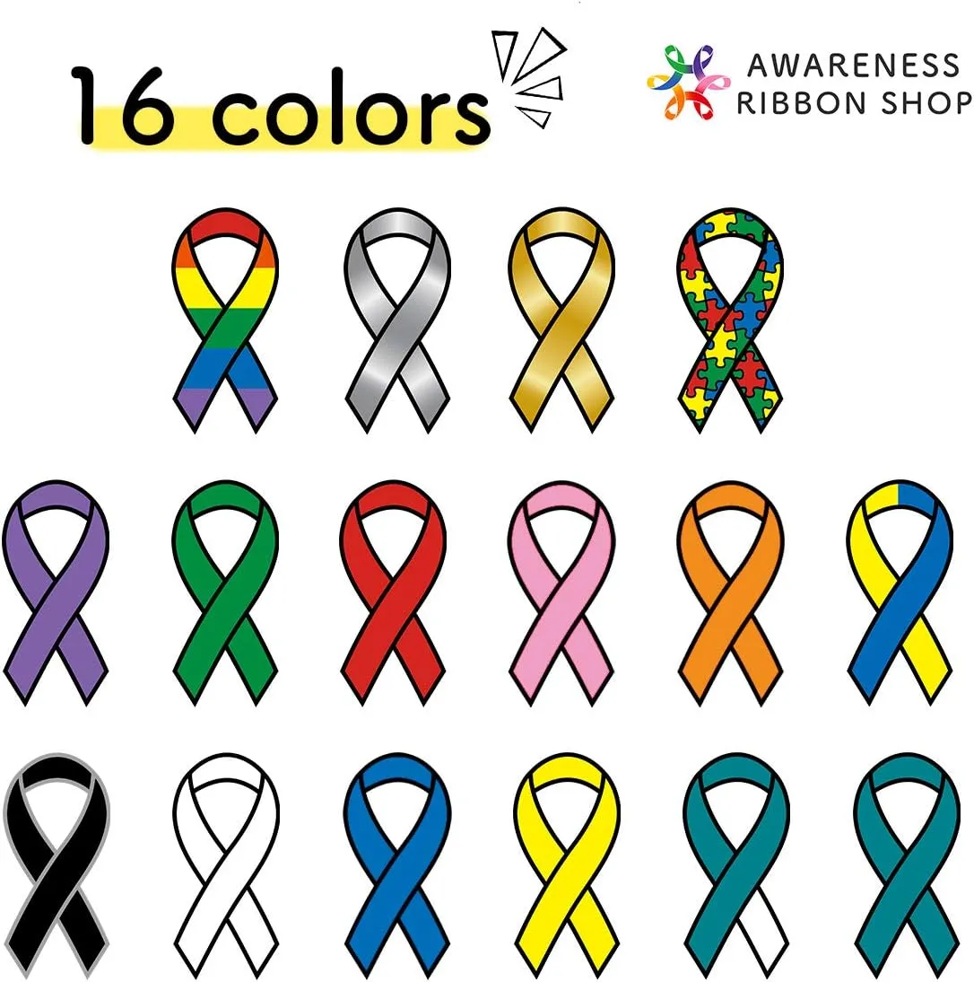 AWARENESS RIBBON Lapel Pin Rhinestone