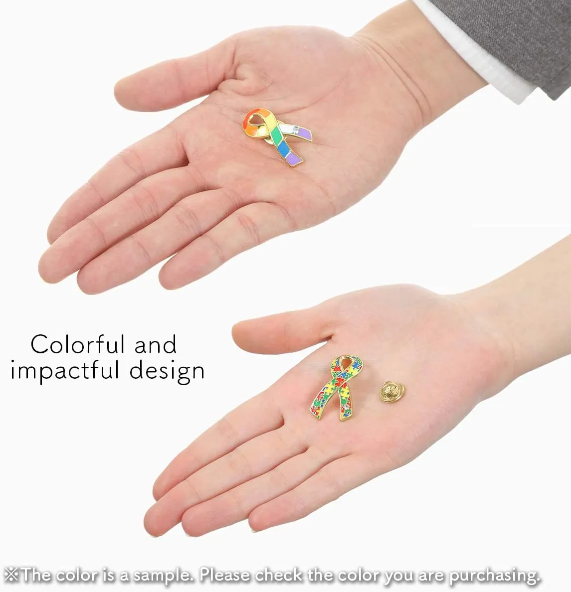 AWARENESS RIBBON Lapel Pin Rhinestone