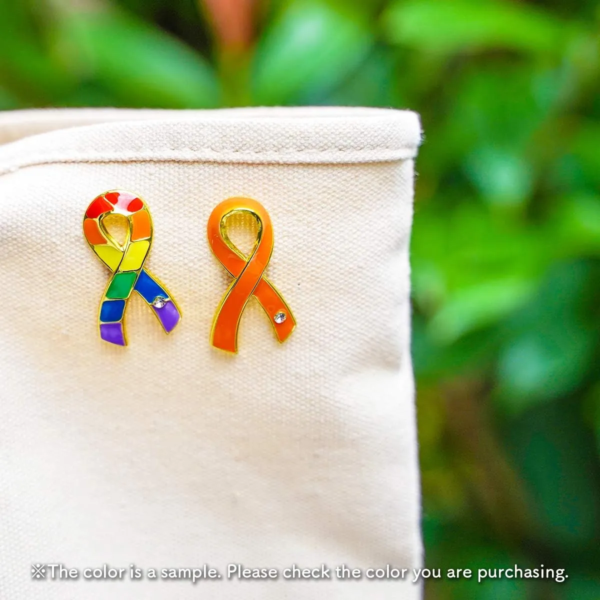 AWARENESS RIBBON Lapel Pin Rhinestone
