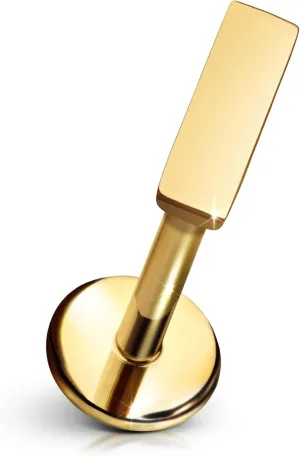 Bar Flat Back Stud  Single Titanium Earring, Push Pin Design for Sensitive Ears  (Single Earring)