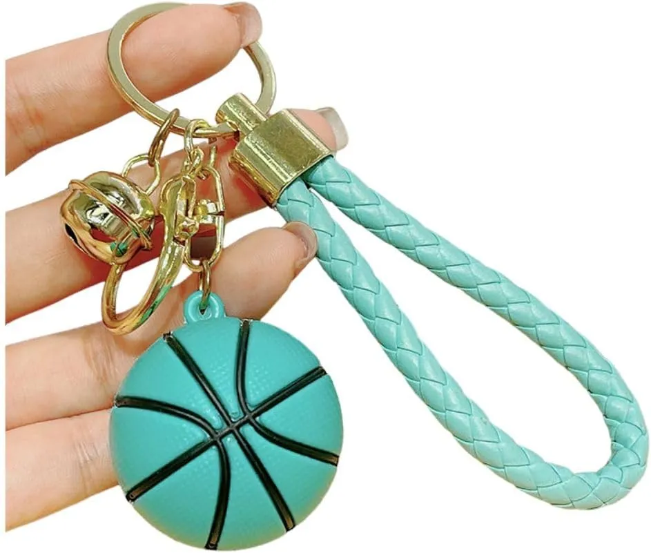 Basketball Keychain Sports Ball Key Chain KeyRings Sports Fan Lover Gift for Women Boys Girls Men