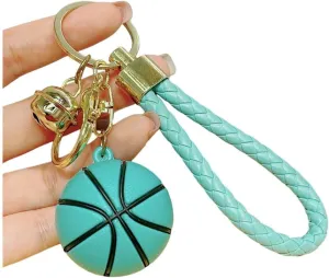 Basketball Keychain Sports Ball Key Chain KeyRings Sports Fan Lover Gift for Women Boys Girls Men