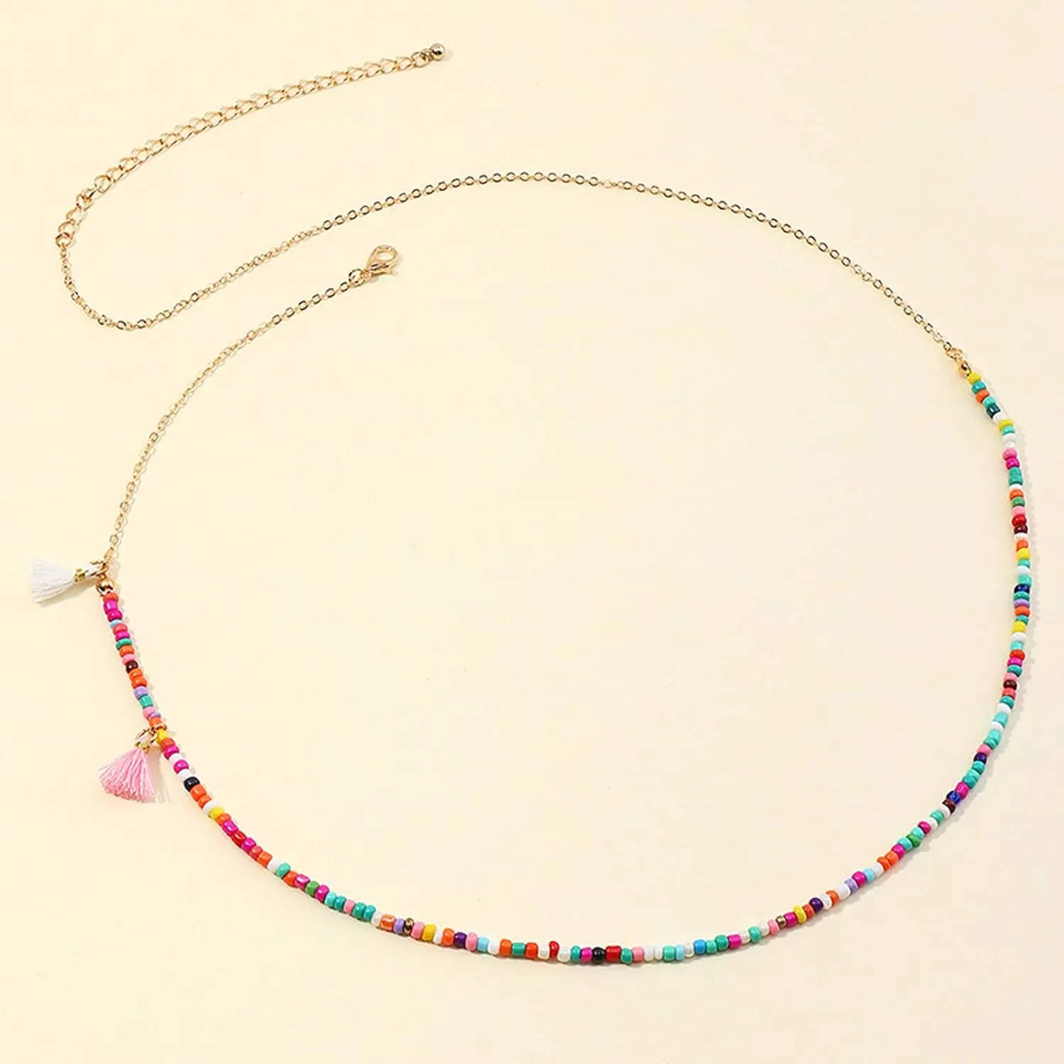 Beaded Waist Chain for Women Western Boho Waist Body Chain Summer Beach Beaded Belly Chain Body Chain Jewelry for Women Girls
