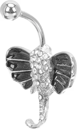 BESPORTBLE Belly Button Ring Rose Gold Elephant Jewelry Belly Piercing Ring Design