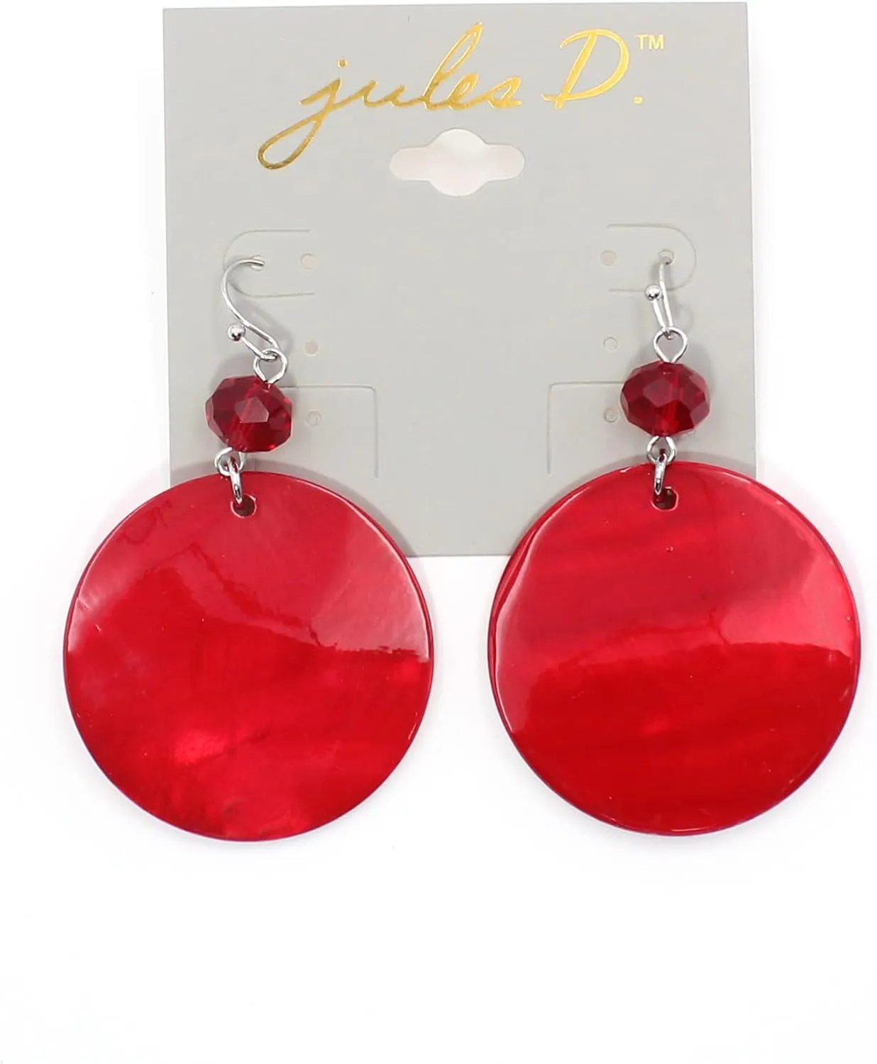 Big Natural Shell Drop Earrings Trendy Fashion Red Green Teal Pendant Dangling Earring for Women