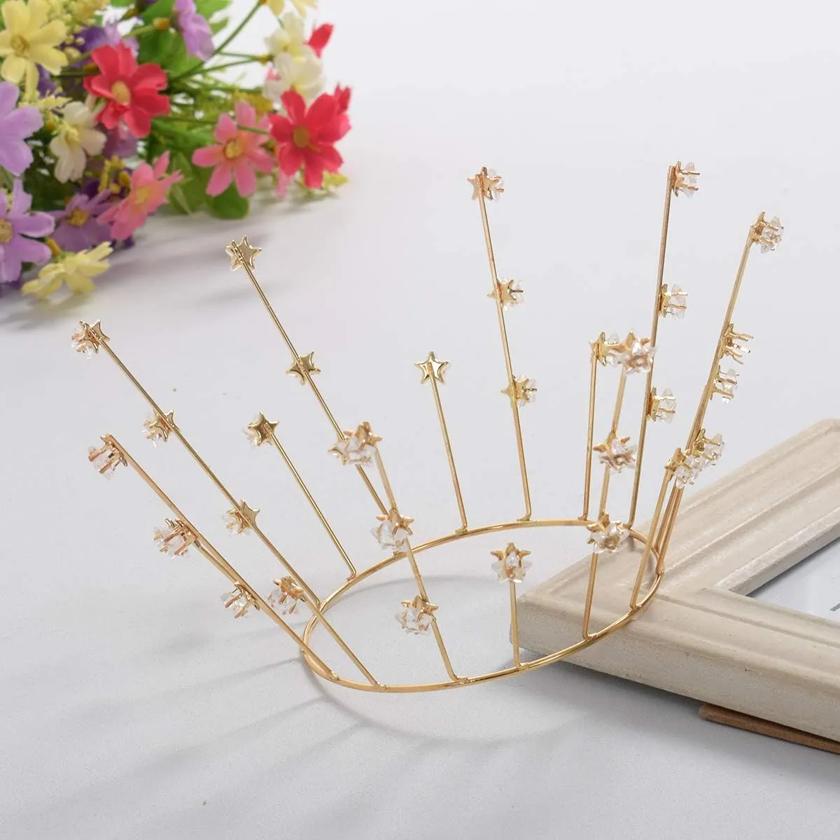 BLESSUME Halo Crown Mary Goddess Headband Women's Halloween Costume Goddess Headpiece