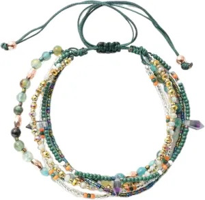 Bohemian Hand Woven Beaded Adjustable Bracelet Colorful Ethnic Style Resort Stackable Bracelet