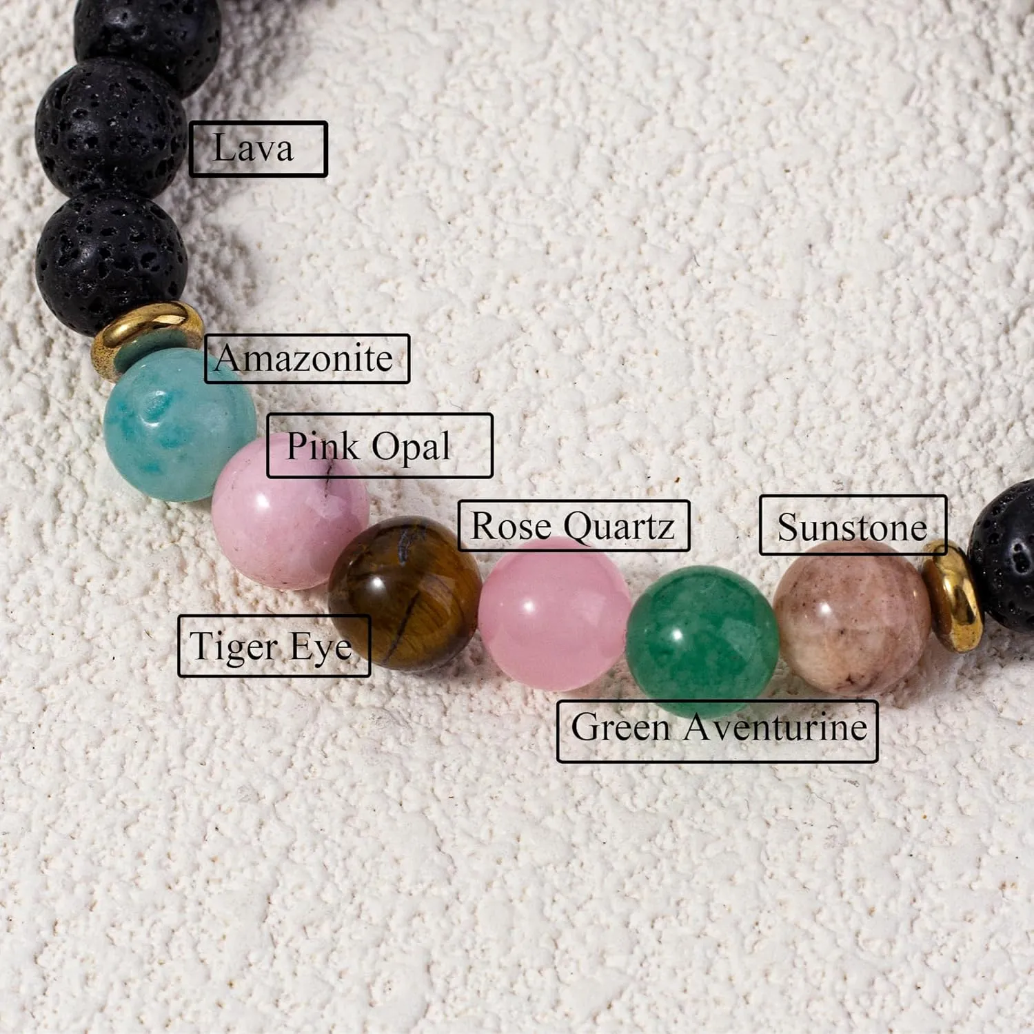 Boho Handmad Natural Lava Chakra Healing Energy Stone Bead Bracelets for Girl Boy Teen Women Men Friend Jewelry Birthday Gifts Spiritual Bracelet