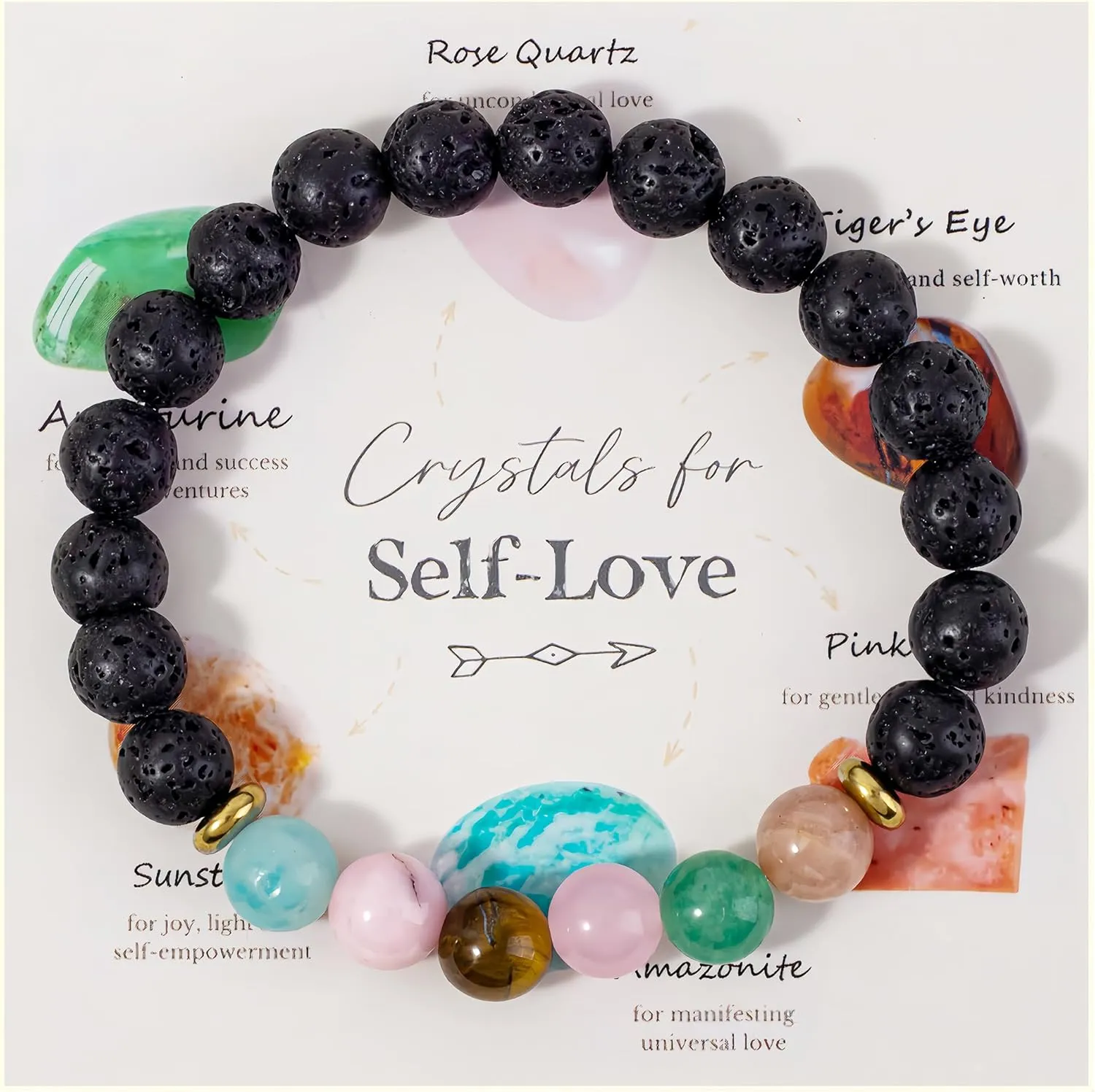 Boho Handmad Natural Lava Chakra Healing Energy Stone Bead Bracelets for Girl Boy Teen Women Men Friend Jewelry Birthday Gifts Spiritual Bracelet