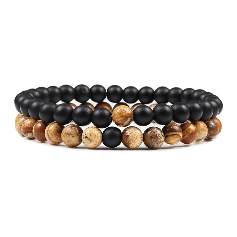 Boho Natural Lava Stone Beaded Bracelets