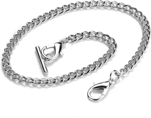 BOSHIYA Pocket Watch Chains for Men Vintage Metal Albert Vest Chain Accessories/Color: Gold/Silver/Black/Bronze