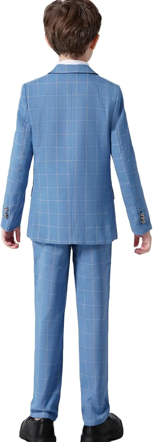 Boys Suit for Kids Tuxedo Suits for Wedding Formal Suit Set Toddler Boy Dress Outfit with Shirt and Tie