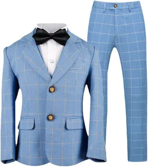 Boys Suit for Kids Tuxedo Suits for Wedding Formal Suit Set Toddler Boy Dress Outfit with Shirt and Tie