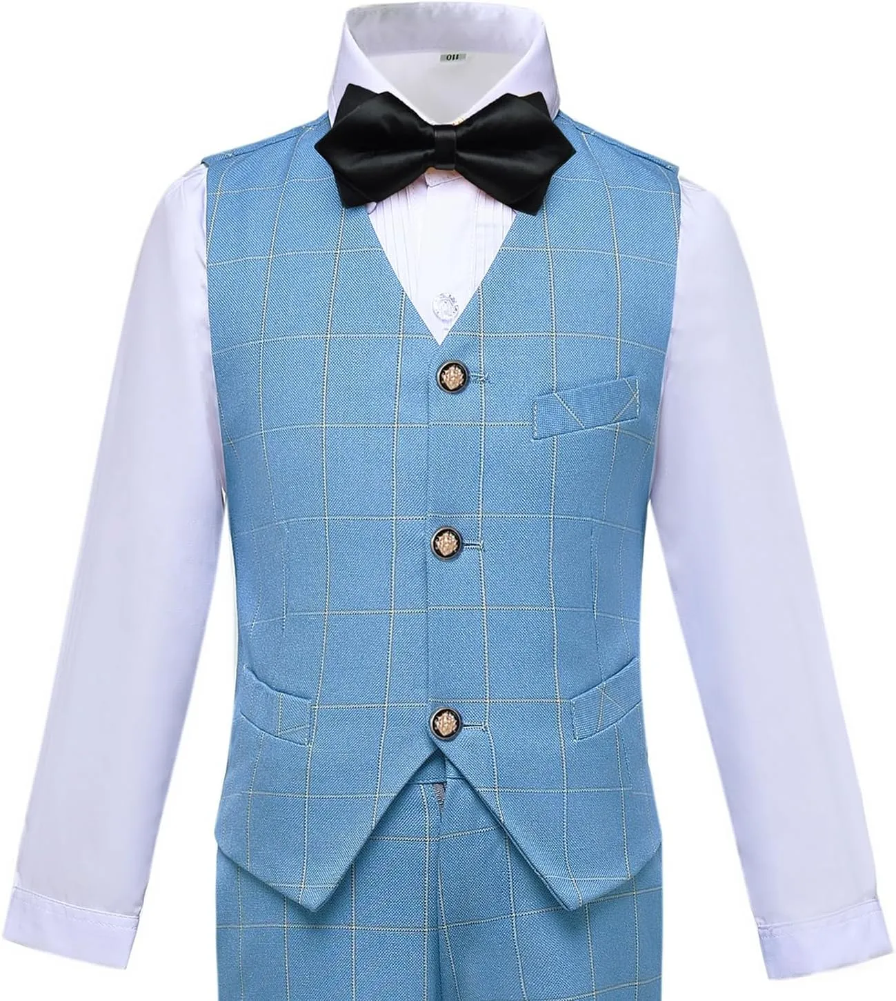 Boys Suit for Kids Tuxedo Suits for Wedding Formal Suit Set Toddler Boy Dress Outfit with Shirt and Tie