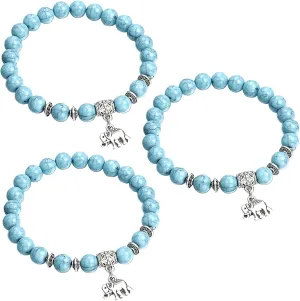 Bracelets for Women Men Crystals Yoga Beads Stretch Bracelet Handmade Natural Gemstones Braided Rope Elastic Beads Bangle Meditation Spiritual Gifts
