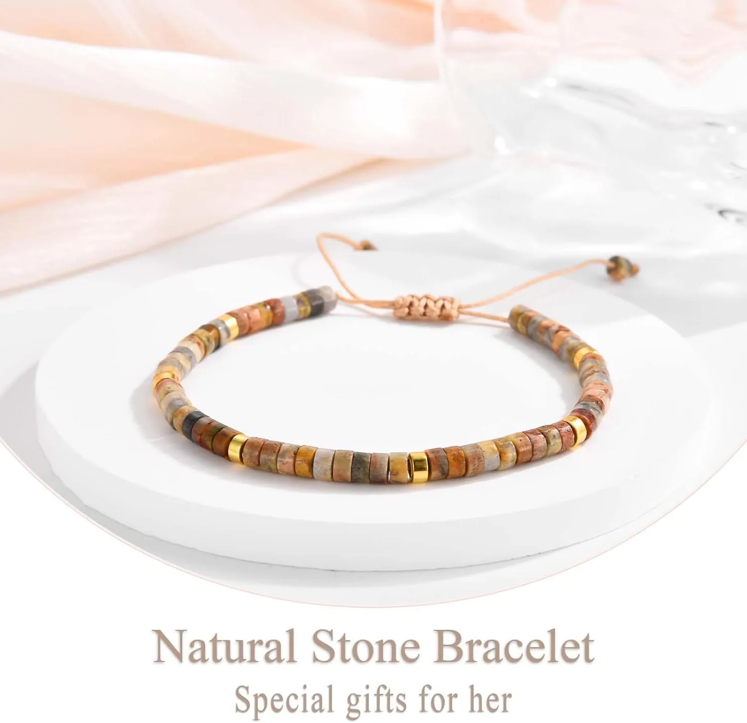 Bracelets Gifts for Women Girls, Natural Stone Christmas Birthday Valentines Day Mothers Day Stocking Stuffers Gifts for Mom Wife Grandma Best Friends Bestie Sister Aunt