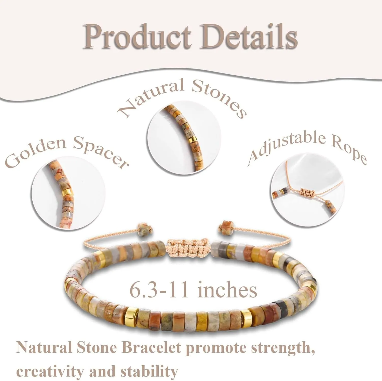 Bracelets Gifts for Women Girls, Natural Stone Christmas Birthday Valentines Day Mothers Day Stocking Stuffers Gifts for Mom Wife Grandma Best Friends Bestie Sister Aunt