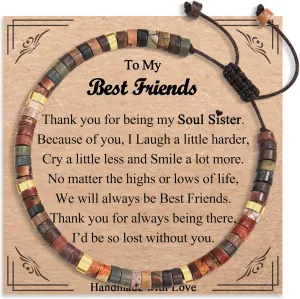 Bracelets Gifts for Women Girls, Natural Stone Christmas Birthday Valentines Day Mothers Day Stocking Stuffers Gifts for Mom Wife Grandma Sister Aunt Best Friends Bestie