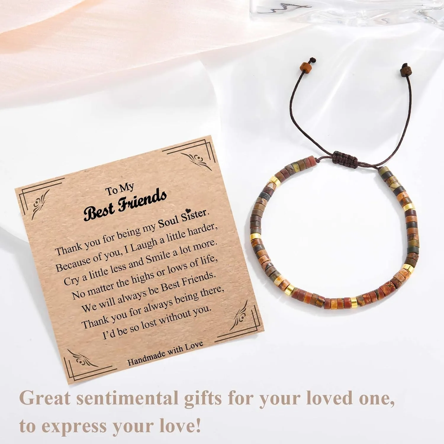 Bracelets Gifts for Women Girls, Natural Stone Christmas Birthday Valentines Day Mothers Day Stocking Stuffers Gifts for Mom Wife Grandma Sister Aunt Best Friends Bestie