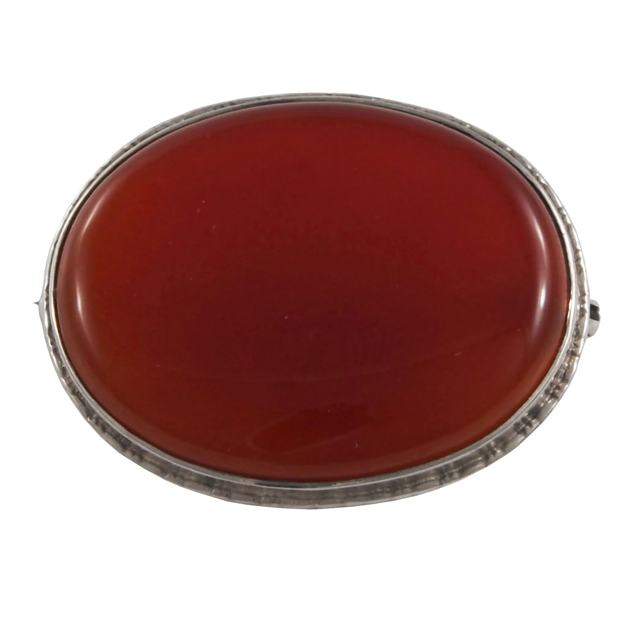 Brown Carnelian Set Brooch