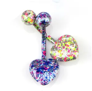 Buckle Belly Button Pin 10pcs Stainless Steel Belly Button Jewelry Small Size Metal Ring for Women Random