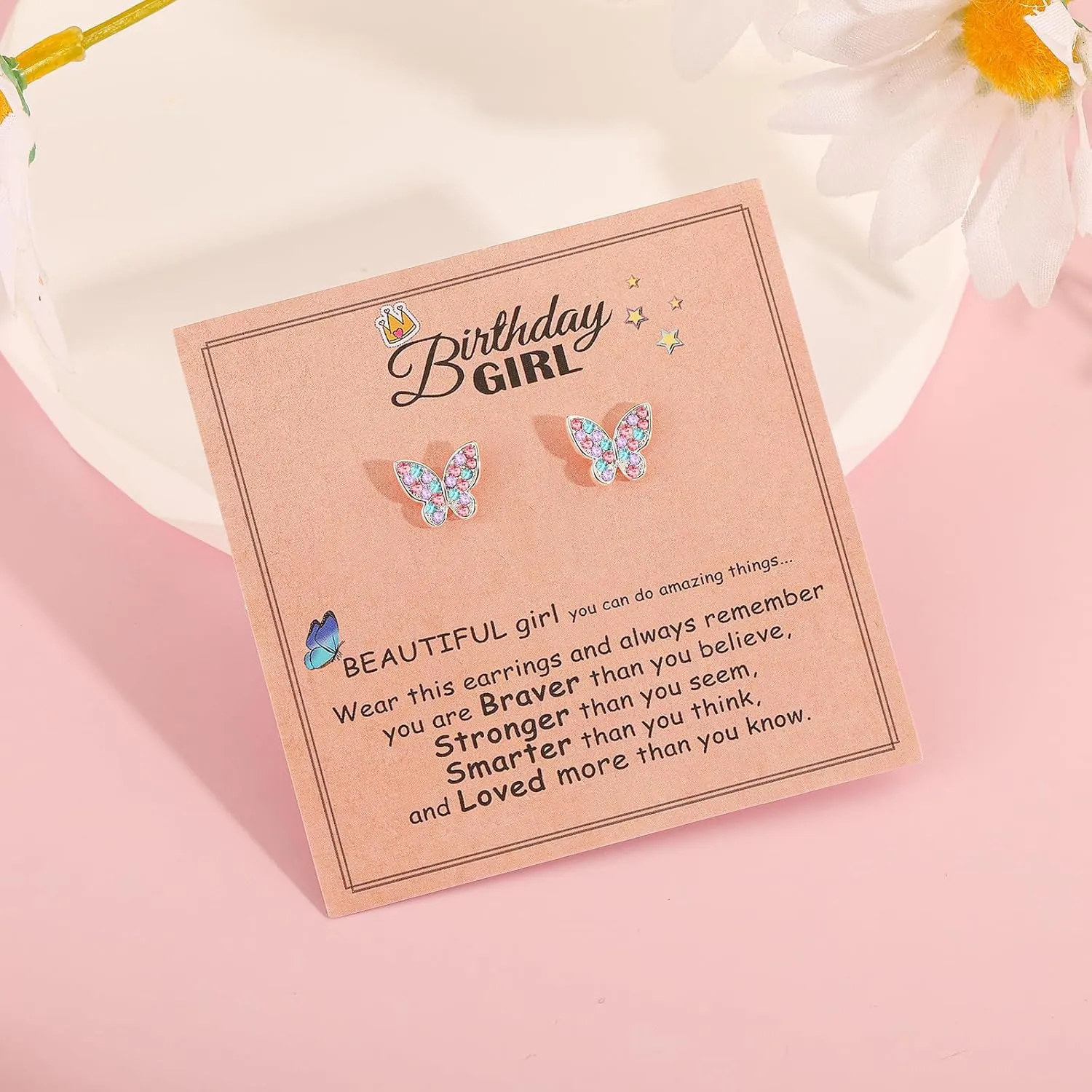 Butterfly Earrings Birthday Easter Christmas Jewelry Gifts for Daughter Granddaughter Niece Butterfly Lover