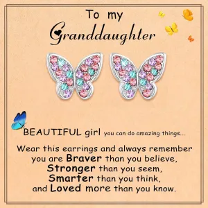 Butterfly Earrings Birthday Easter Christmas Jewelry Gifts for Daughter Granddaughter Niece Butterfly Lover