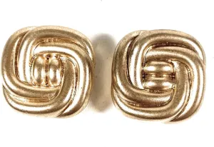 Button Covers Cufflink Gold Spiral Design Button Clips -1 Pair - The Alternative to Cufflinks For Regular Shirts