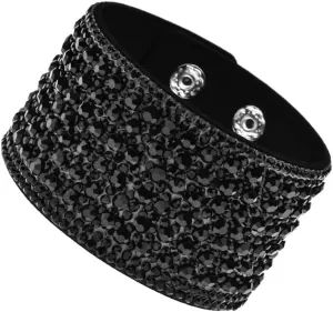 Caiyao Boho Bangle Leather Bracelet for Women Rhinestone Bangle Bracelet for Teen Girls Wide Edge Bracelet Leather Wrap Cuff Bracelet