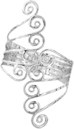 Caiyao Wings Boho Upper Arm Bracelet Cuff Bangle Gold Silver Angel Wings Open Upper Arm Bangle Bracelet Adjustable Armband Jewelry for Women