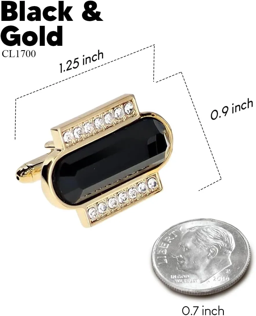 Capsule Color Stone Cuff Links