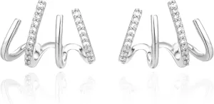 Claw Earring Cuff for Women,Zircon Needle Earrings Tiny Ear Cuffs Stud Earrings Minimalist Ear Wrap Piercing Earrings