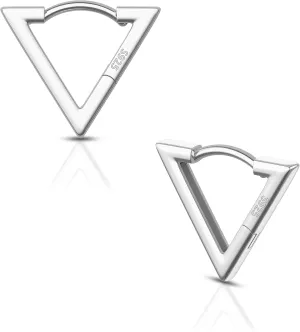 COCHARM 14K Real Gold Plated 925 Sterling Silver Hoop Earrings 20g Cartilage Hoop Triangle Helix Piercing Jewelry Septum Rings for Women Men