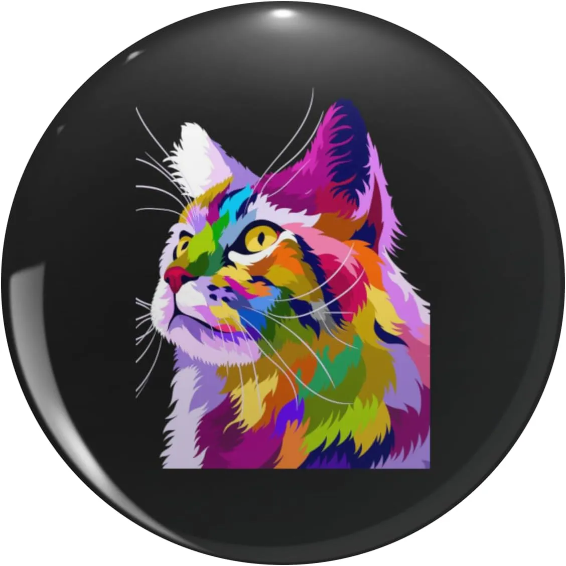 Colorful Cat With Pop Art Lapel Pin Cute Brooch Pins Badges