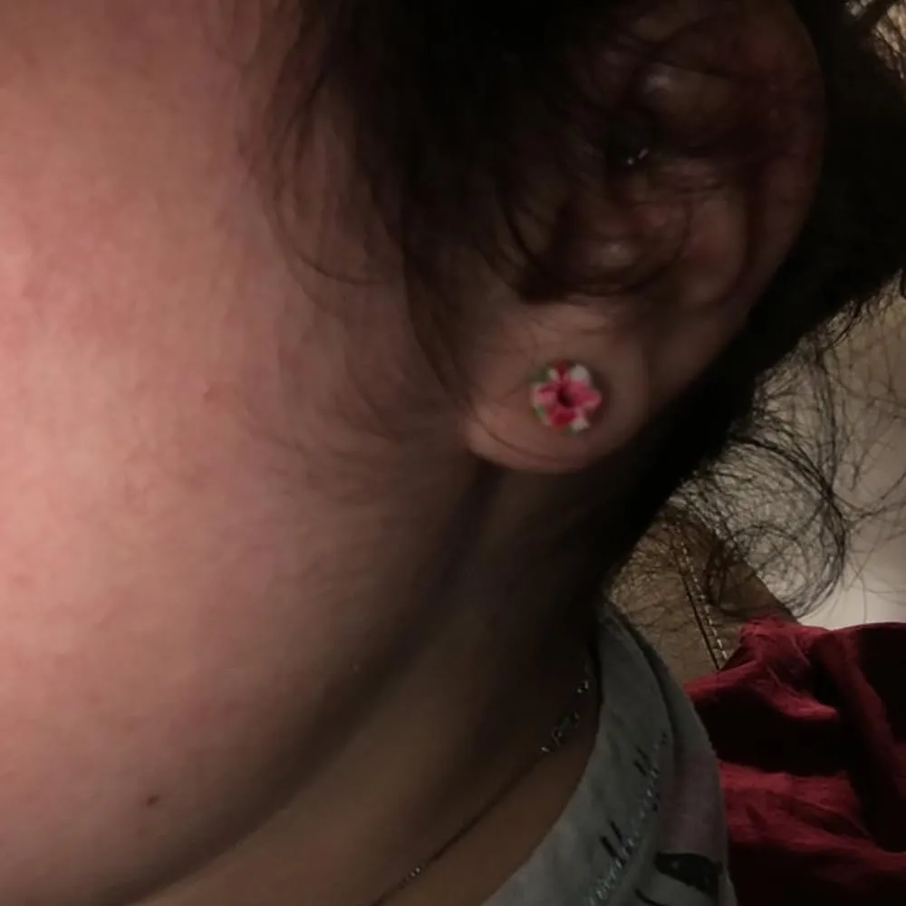 Colorful Pink Marble UV Ear Flesh Tunnel - Sold by Piece