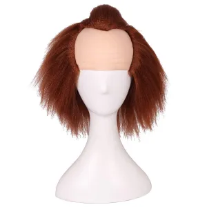 ColorGround Kids Size Prestyled Brown Bald Wig for Halloween and Cosplay