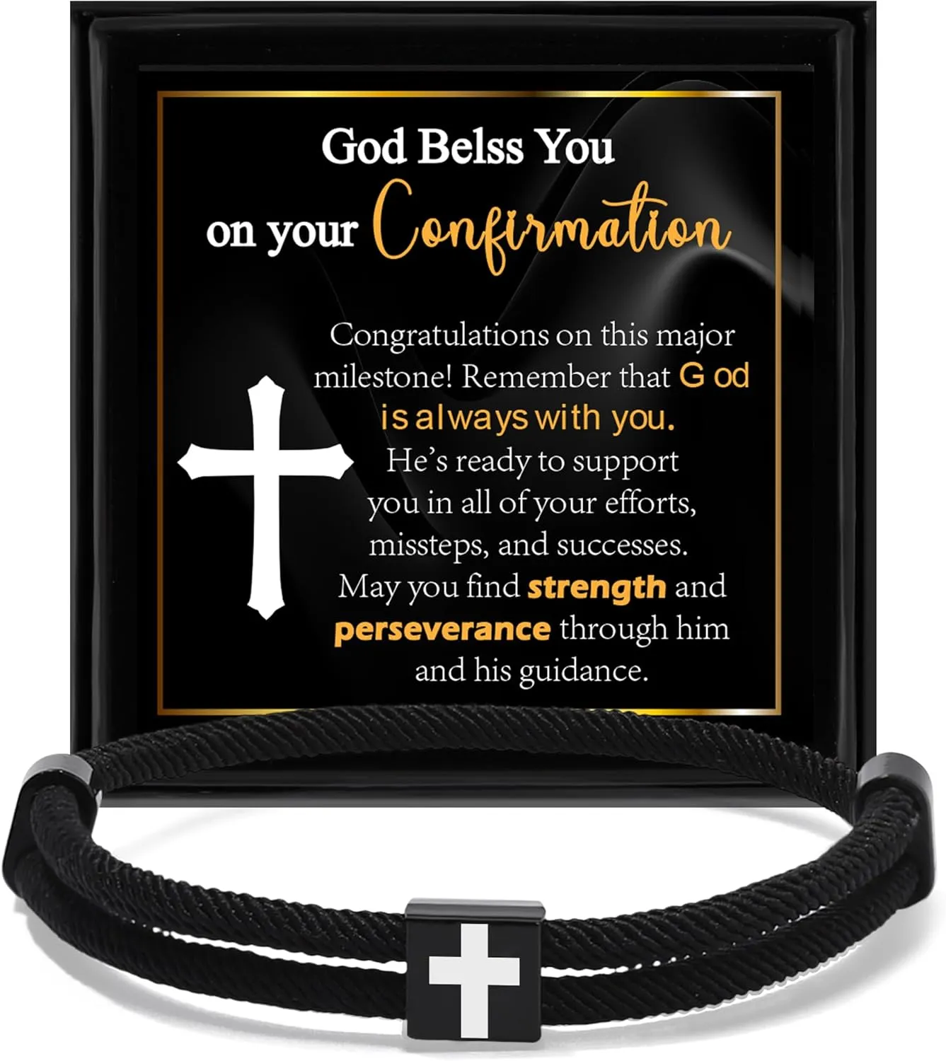 Cross Bracelet for Men Braided Rope String Adjustable Knot Bracelets Inspirational Religious Christian Baptism Confirmation First Communion Easter Bible Verse Jewelry