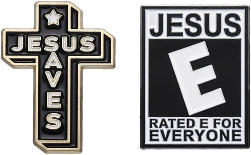 Cross Brooch Pin for Women Men Cute Cross Brooch Metal Badge Pin Laple Religious Faith Brooches and Pins Hat Bag Shirt Decoration Jewelry Easter Pack