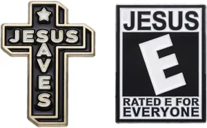 Cross Brooch Pin for Women Men Cute Cross Brooch Metal Badge Pin Laple Religious Faith Brooches and Pins Hat Bag Shirt Decoration Jewelry Easter Pack