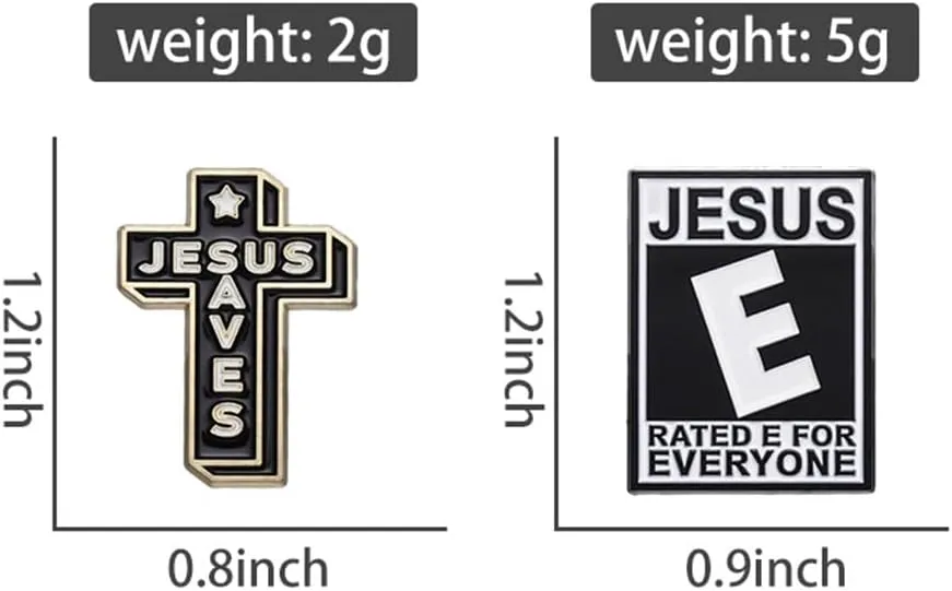 Cross Brooch Pin for Women Men Cute Cross Brooch Metal Badge Pin Laple Religious Faith Brooches and Pins Hat Bag Shirt Decoration Jewelry Easter Pack