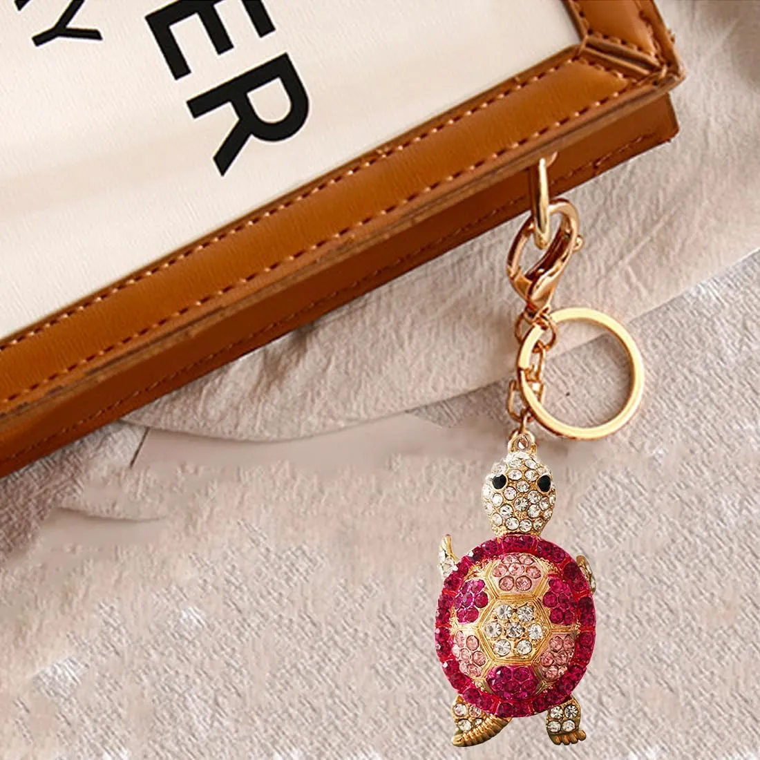 Crystal Rhinestone Koala/Peacock/Butterfly/Owl Keychain, Cute Animal Key Chains for Girls Backpack, Car Keys, Purse