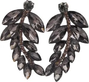 Crystal Stone Bridal Earrings with Leaf Pattern | Women's Jewelry Gift for Brides, Bridesmaids, Prom and Wedding Parties