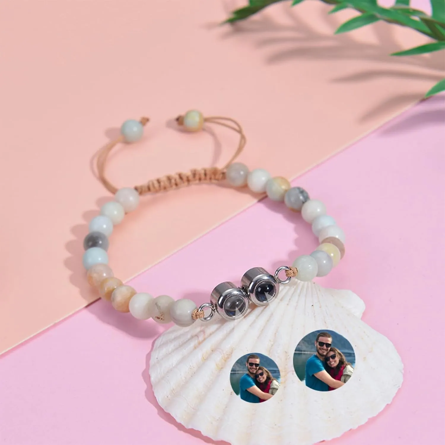 Custom Bracelet with Picture Inside Personalized Projection Bracelets with Photos Memorial Gifts for Couples/Women/Men Mothers Day Fathers Day Birthday Anniversary