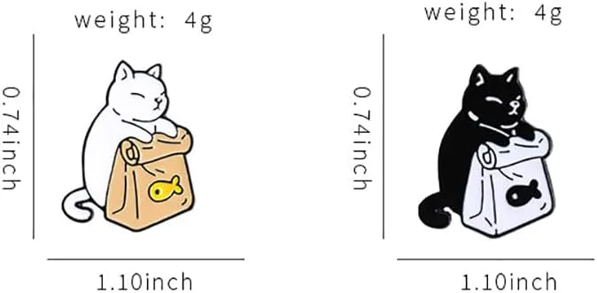 Cute Enamel Cat Brooch Pin for Women Girls Kitten Animal Pet Badges Pins Lapel Hats Jackets Jeans Shirt Backpacks Bags Brooches Pins Lovely Jewelry Gifts