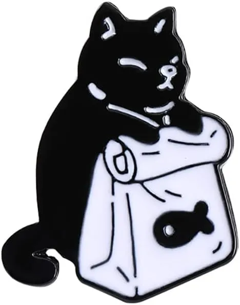 Cute Enamel Cat Brooch Pin for Women Girls Kitten Animal Pet Badges Pins Lapel Hats Jackets Jeans Shirt Backpacks Bags Brooches Pins Lovely Jewelry Gifts