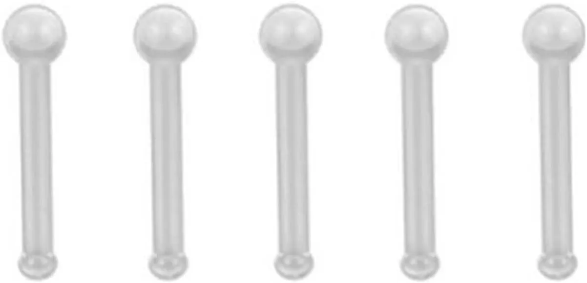 Cute Lip Rings, Acrylic Tongue Rings Stud Piercing Jewelry Nose Nipple Ears Belly 5Pcs Women Gift