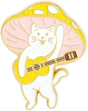 Cute Murshroom Cartoon Brooch Pin for Women Teen Girls Guitar Knife Electronic Piano Enamel Lapel Brooches Pins Lovely Friendship Jewelry Gifts for Badges Clothes