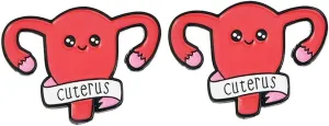 Cuterus Pin Uterus Pins Uterus Ovaries Pin Medical Pins Enamel Brooch 2 Uterine Medicine Brooches Feminist Jewelry Gifts for Woman &Doctors and Nurses Graduate Students