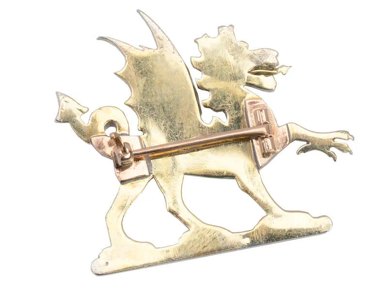 Dazzling Dragon - Antique Diamond Brooch