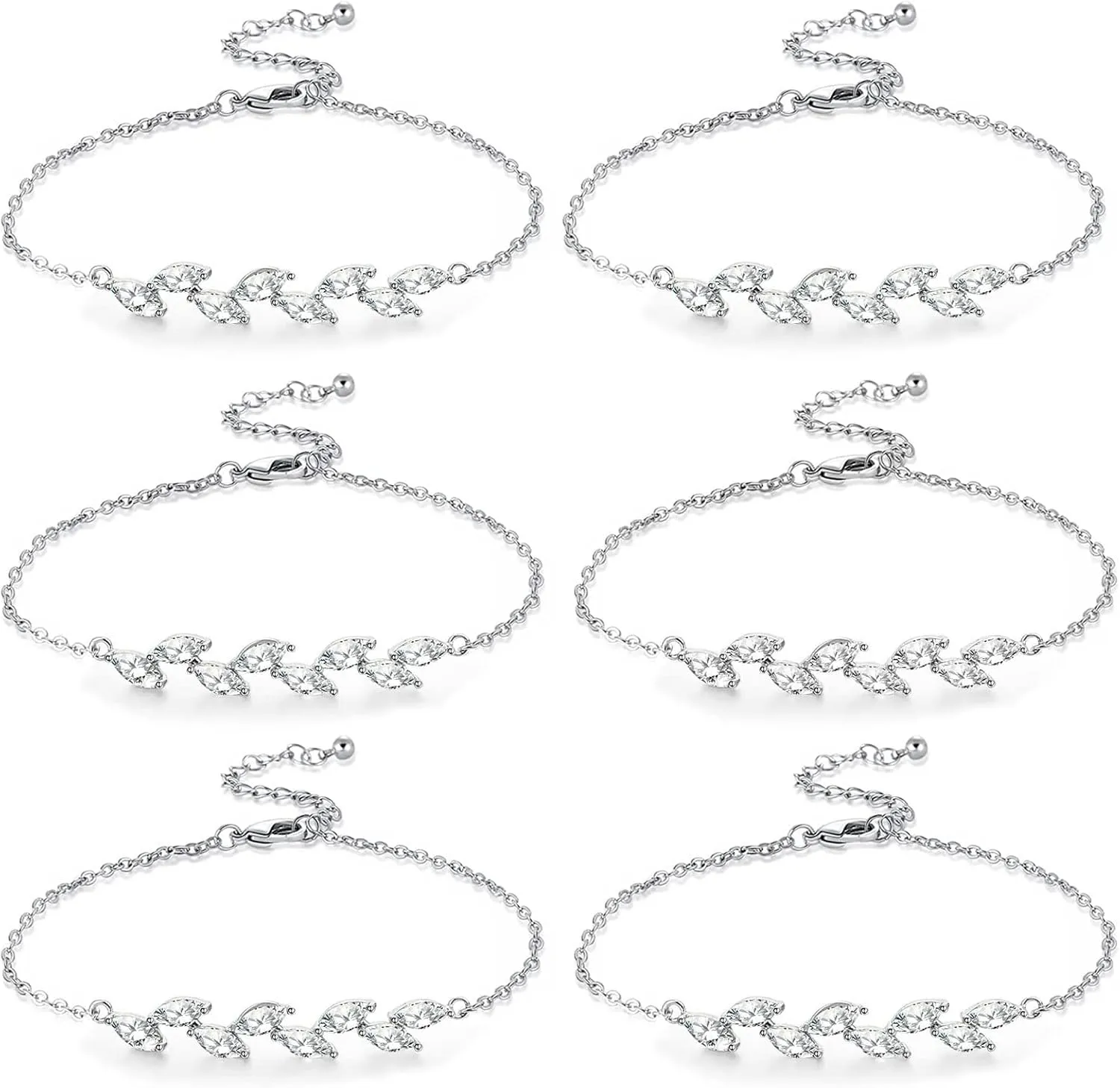 DHQH Bridesmaids Gift Set of 6 or 4 Bridesmaid Bracelet 18K Gold Plated Leaf Bracelet I Couldnt Tie a Knot Without You Wedding Bridesmaid Proposal Bracelets Jewelry Gifts for Women